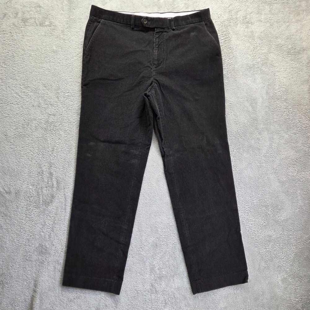 Lauren Ralph Lauren Pants Mens 36X32‎ Black Straight Mid Rise Corduroy Preppy